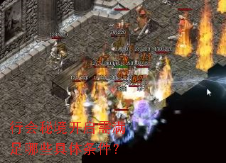 行会秘境开启需满足哪些具体条件? 行会秘境开启需满足哪些具体条件?