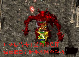 1.85版传奇手游如何选择绿毒武器?新手攻略全解析 1.85版传奇手游如何选择绿毒武器?新手攻略全解析